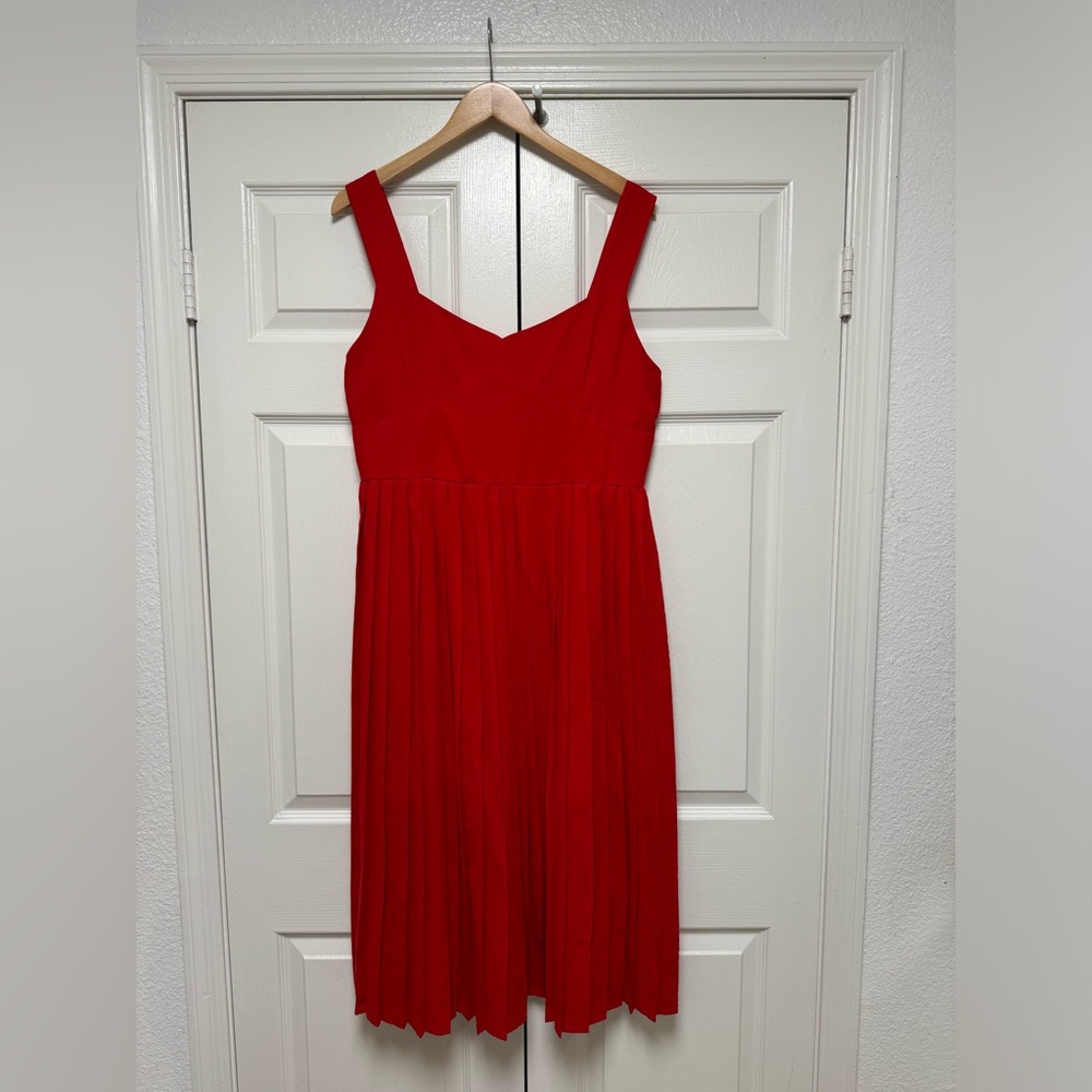 Modcloth red pleated dress size XL
